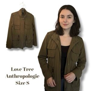 Love Tree Anthropologie Olive Utility Anorak Jacket S Gorpcore